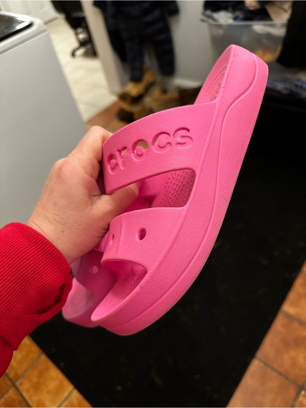 Crocs Pink Classic Slide - Comfortable Water-Friendly Shoe